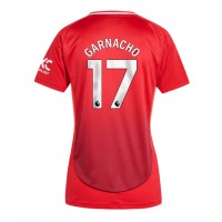 Camiseta Manchester United Alejandro Garnacho #17 Primera Equipación Replica 2024-25 para mujer mangas cortas